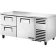 True TWT-67D-2-HC 67 1/4 inch Worktop Refrigerator with 2 Drawers