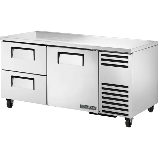 True TWT-67D-2-HC 67 1/4 inch Worktop Refrigerator with 2 Drawers