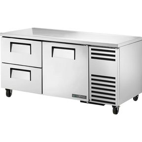 True TWT-67D-2-HC 67 1/4 inch Worktop Refrigerator with 2 Drawers
