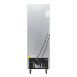 Polarman PLM-HGD23R 26 3/4" Black Refrigerated Single Swing Glass Door Merchandiser with LED Lighting, 23 cu.ft