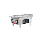 Flamaster FLM-EHP15 15" Commercial Electric Hot Plate - 2 Burners, 208V, 1 Phase