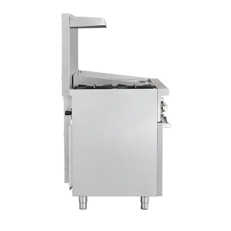 Flamaster FLM-R36-24MG 36” NG/LPG Commercial Gas Range, 2 Open Burners & 24” Griddle, Standard Oven, 153,000 BTU