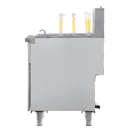 Flamaster FLM-PC11-NG 15 1/2" 11 Gallon Gas Pasta Cooker, Natural Gas, 122,000 BTU