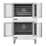 Flamaster FLM-COG-2 38" Double Deck Gas Convection Oven, NG/LPG, 10 Racks, 108,000 BTU
