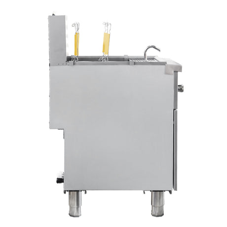 Flamaster FLM-PC10-NG 15 1/2" 10 Gallon Gas Pasta Cooker, Natural Gas, 100,000 BTU