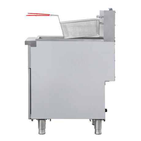 Flamaster FLM-VF50-NG 15 1/2" Gas Open Pot Fryer, Natural Gas, 50-60 lb, 122,000 BTU