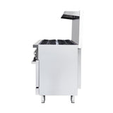 Flamaster FLM-R60 60” NG/LPG Commercial Gas Range, 10 Open Burners, 2 Standard Ovens, 366,000 BTU