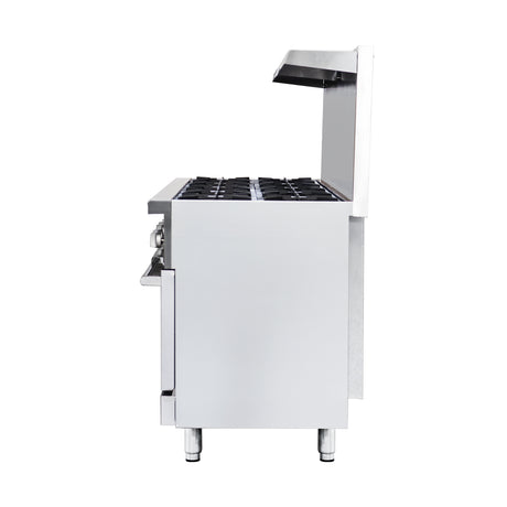 Flamaster FLM-R60 60” NG/LPG Commercial Gas Range, 10 Open Burners, 2 Standard Ovens, 366,000 BTU