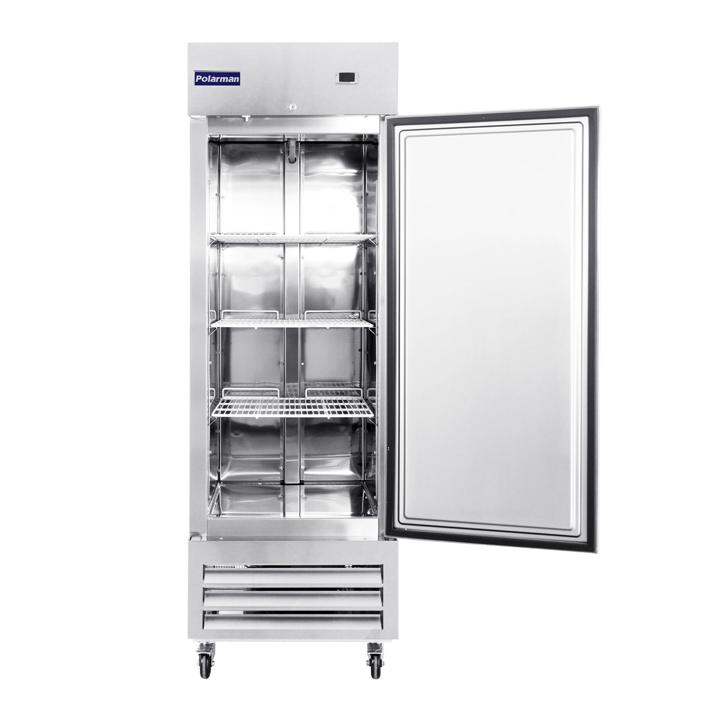 Polarman PLM-27FS 26 3/4" Reach-In Freezer with Single Solid Door, Bottom Mount, Stainless Steel, 23 cu. ft.