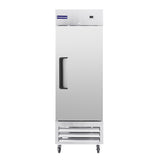 Polarman PLM-27FS 26 3/4" Reach-In Freezer with Single Solid Door, Bottom Mount, Stainless Steel, 23 cu. ft.