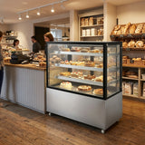 Polarman PLM-371S 48″ Square Glass Refrigerated Bakery Display Case with LED Lighting
