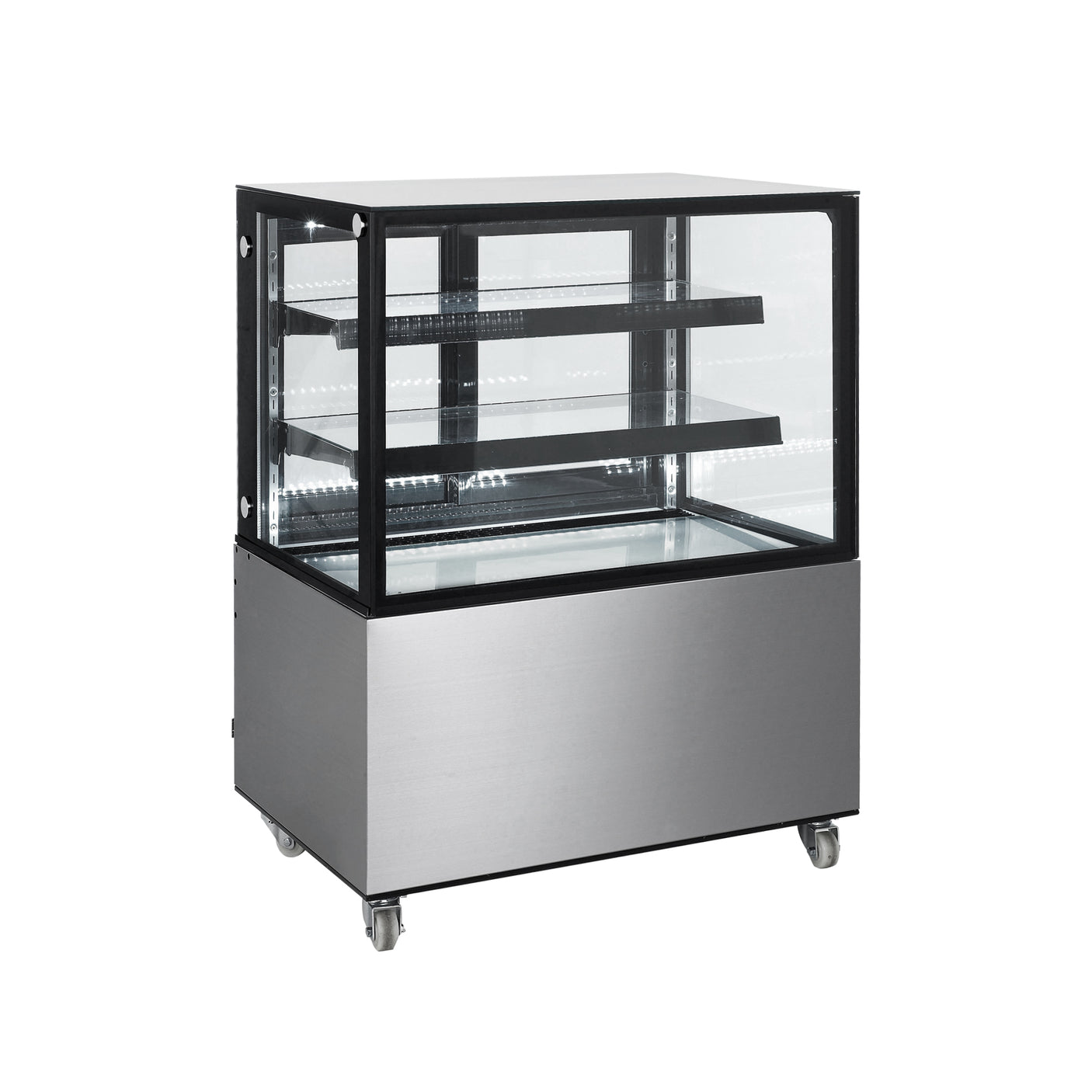 Polarman PLM-270S 36″ Square Glass Refrigerated Bakery Display Case with LED Lighting