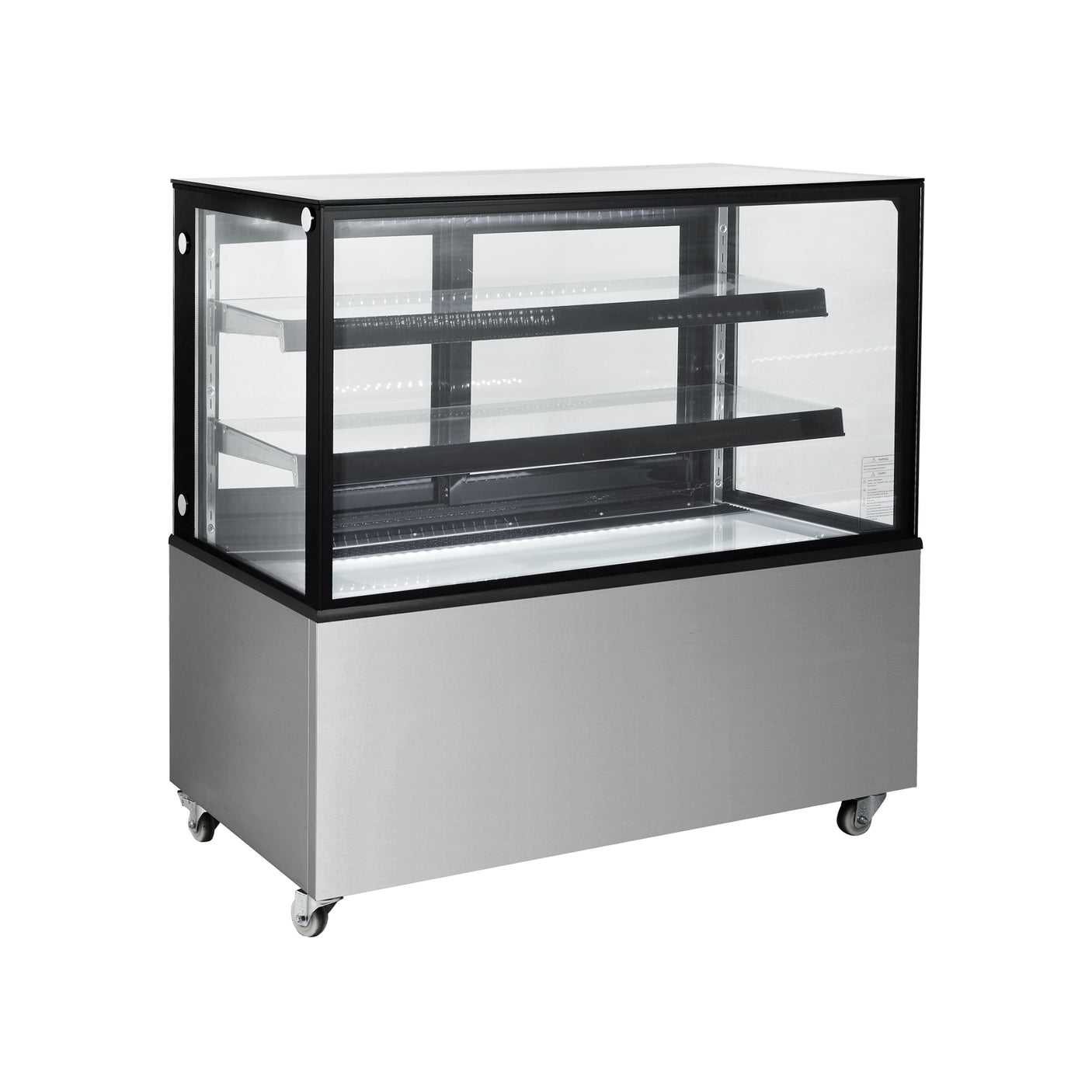 Polarman PLM-370S 48″ Square Glass Refrigerated Bakery Display Case with LED Lighting