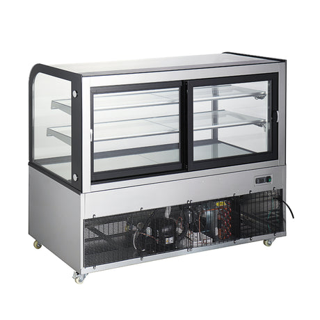 Polarman PLM-470A 60″ Curved Glass Refrigerated Bakery Display Case With LED Lights