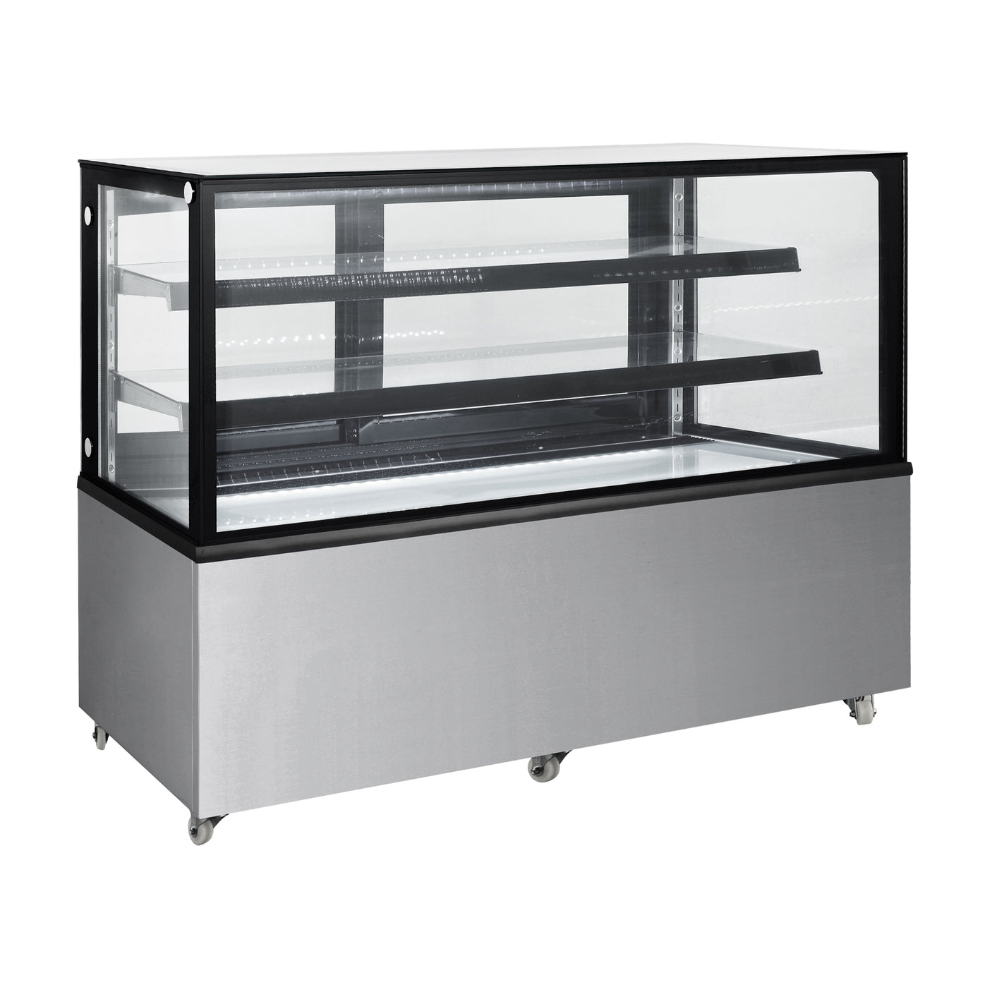 Polarman PLM-470S 60″ Square Glass Refrigerated Bakery Display Case with LED Lighting