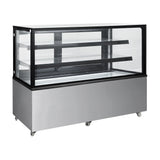 Polarman PLM-470S 60″ Square Glass Refrigerated Bakery Display Case with LED Lighting