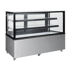 Polarman PLM-470S 60″ Square Glass Refrigerated Bakery Display Case with LED Lighting