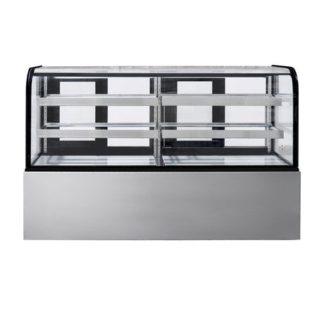 Polarman PLM-570A 72″ Curved Glass Refrigerated Bakery Display Case With LED Lights