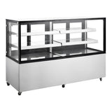 Polarman PLM-570S 72″ Square Glass Refrigerated Bakery Display Case with LED Lighting