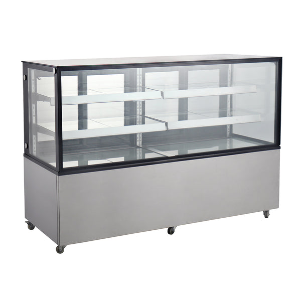 Polarman 72″ Flat glass Standing Bakery Refrigerated Showcase With LED Lights ARC-570Z