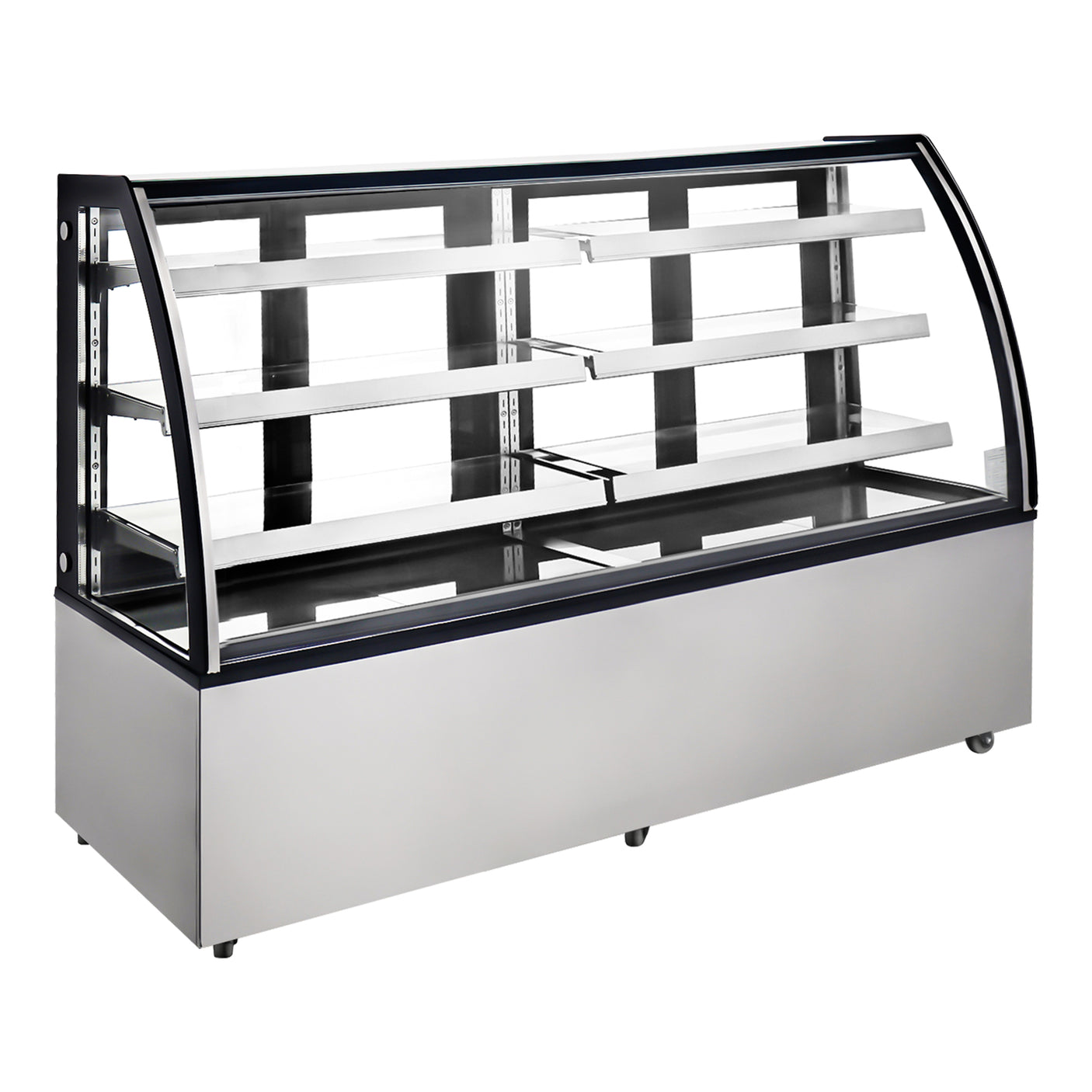 Polarman PLM-571A 72″ Curved Glass Refrigerated Bakery Display Case with LED Lighting