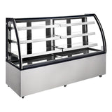 Polarman PLM-571A 72″ Curved Glass Refrigerated Bakery Display Case with LED Lighting