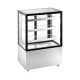 Polarman PLM-271S 36″ Square Glass Refrigerated Bakery Display Case with LED Lighting