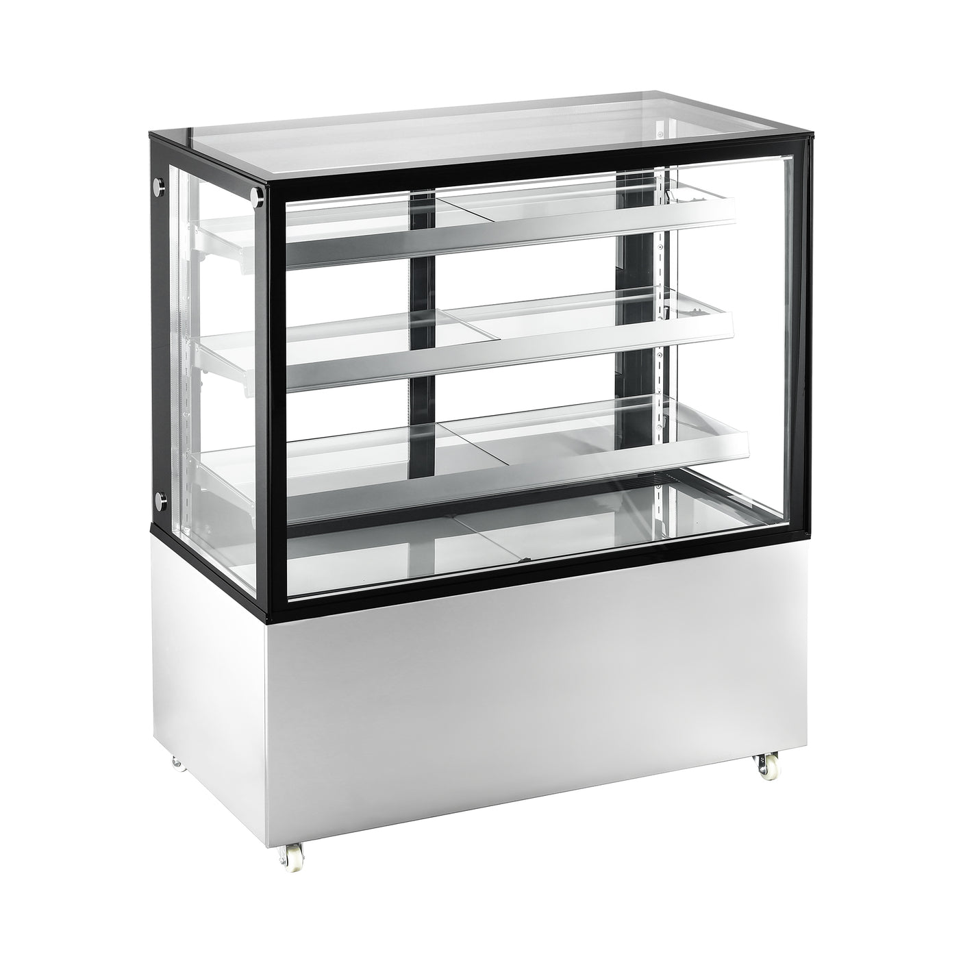 Polarman PLM-371S 48″ Square Glass Refrigerated Bakery Display Case with LED Lighting