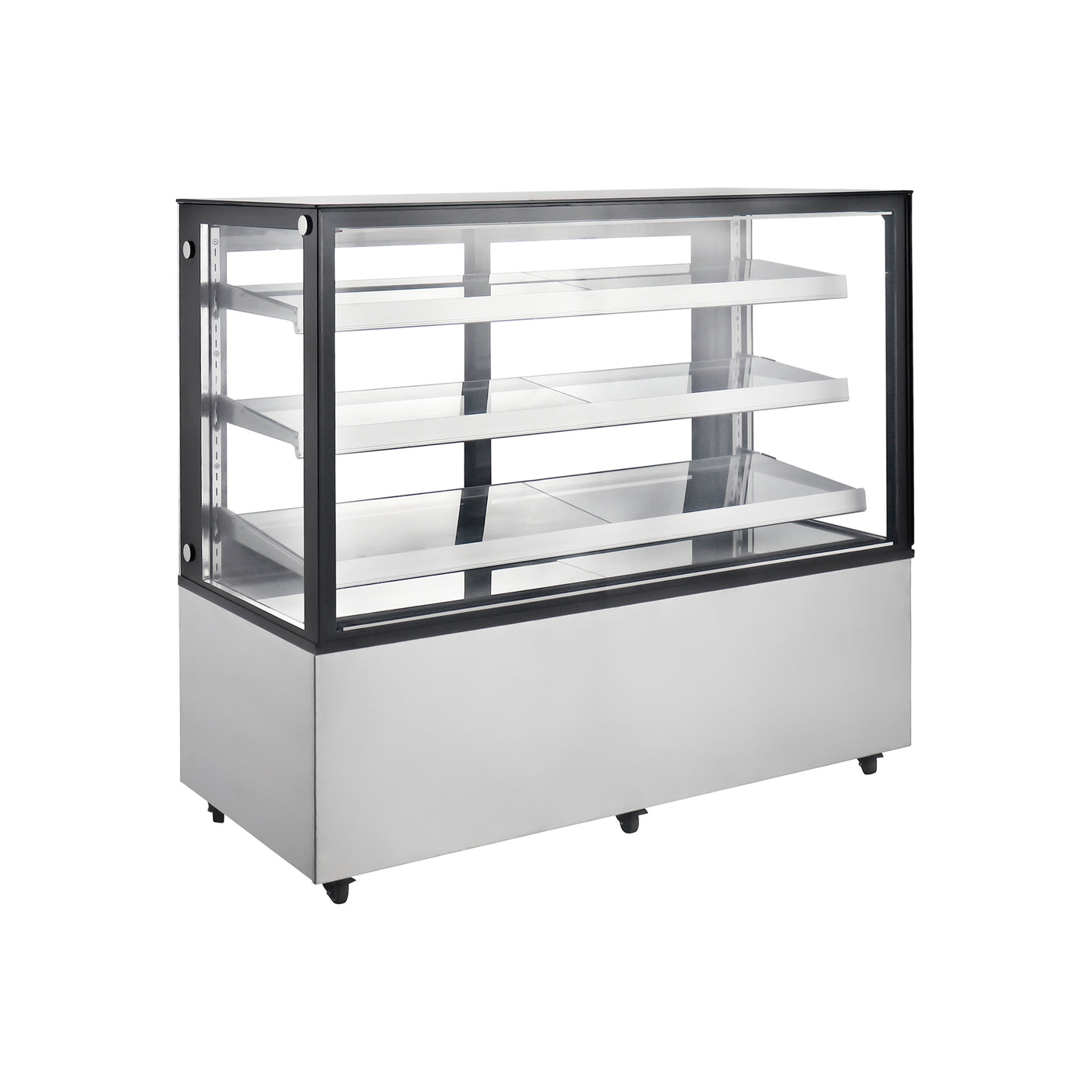 Polarman PLM-471S 60″ Square Glass Refrigerated Bakery Display Case with LED Lighting