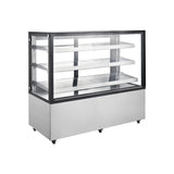Polarman PLM-471S 60″ Square Glass Refrigerated Bakery Display Case with LED Lighting