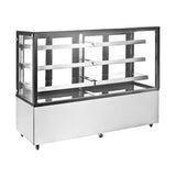 Polarman PLM-571S 72″ Square Glass Refrigerated Bakery Display Case with LED Lighting