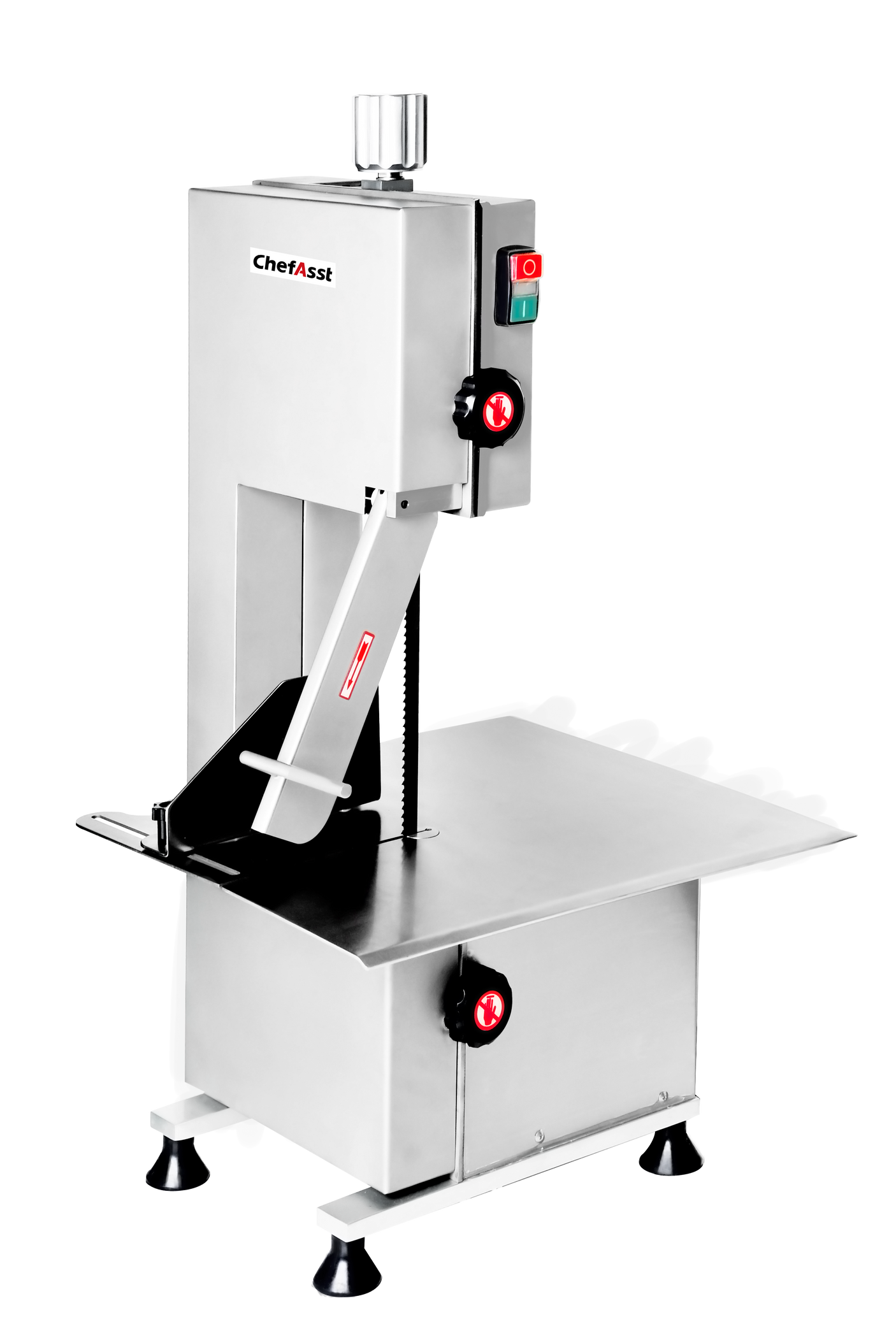 ChefAsst HLS-1650 65" Blade Stainless Steel Countertop Vertical Band Meat Saw - 110V