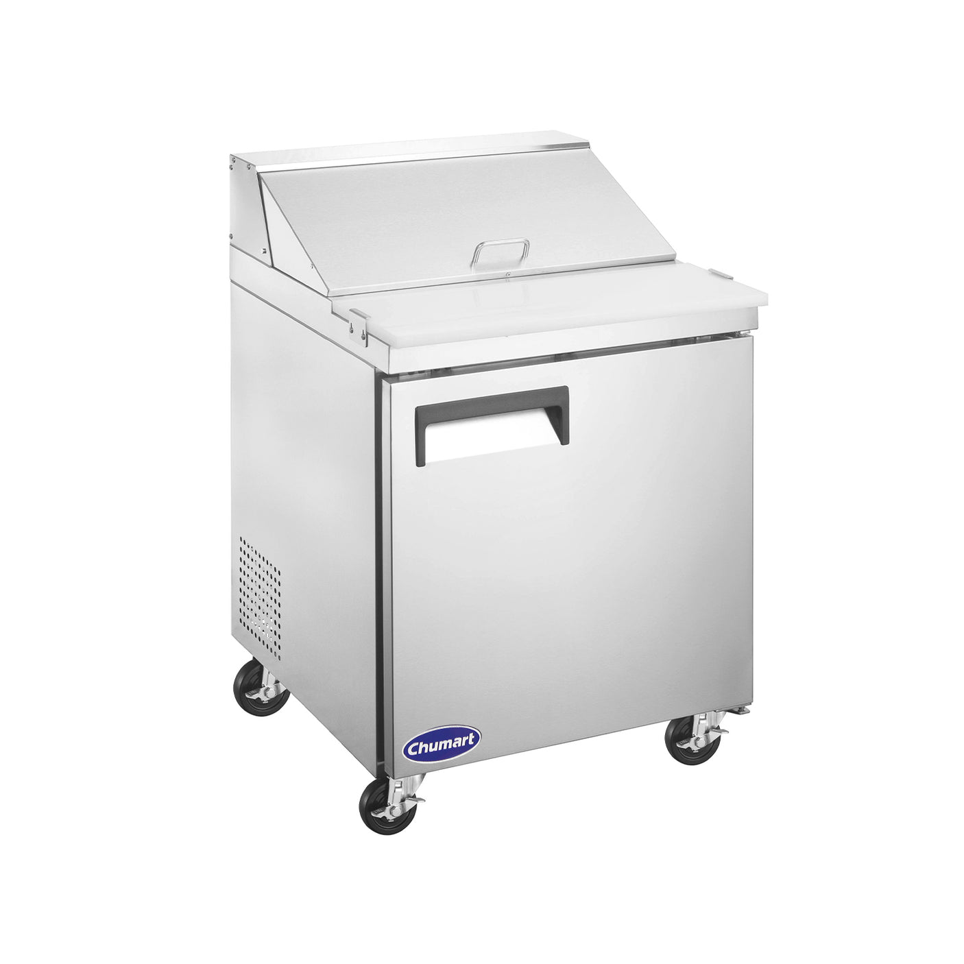 Chumart CMT-S29 27 1/2" Stainless Steel Sandwich Prep Table with One Solid Full Door