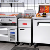 Flamaster FLM-VF50-LP 15 1/2" Gas Open Pot Fryer, Liquid Propane, 50-60 lb, 122,000 BTU