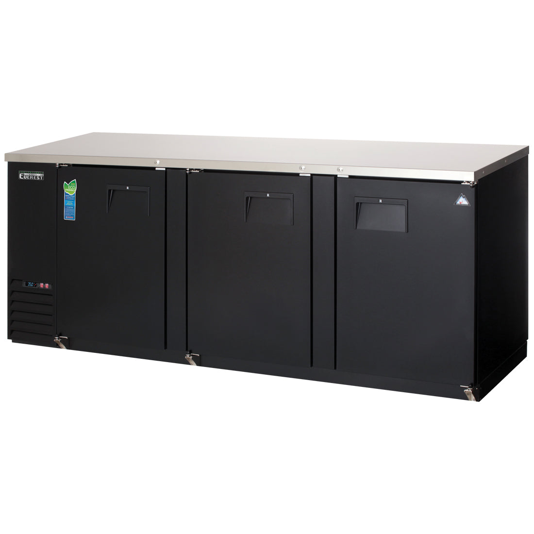 Everest EBB90-24 89 1/4" Back Bar Cooler, 3 Solid Doors, 28 cu. ft.