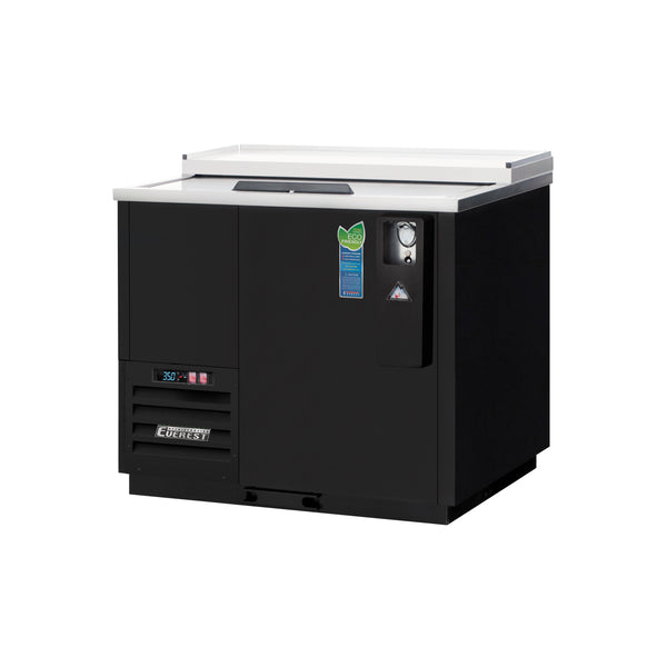 Everest EBC37 36 3/4" Horizontal Bottle Coolers 1 Door, Black Exterior, 11 cu. ft.