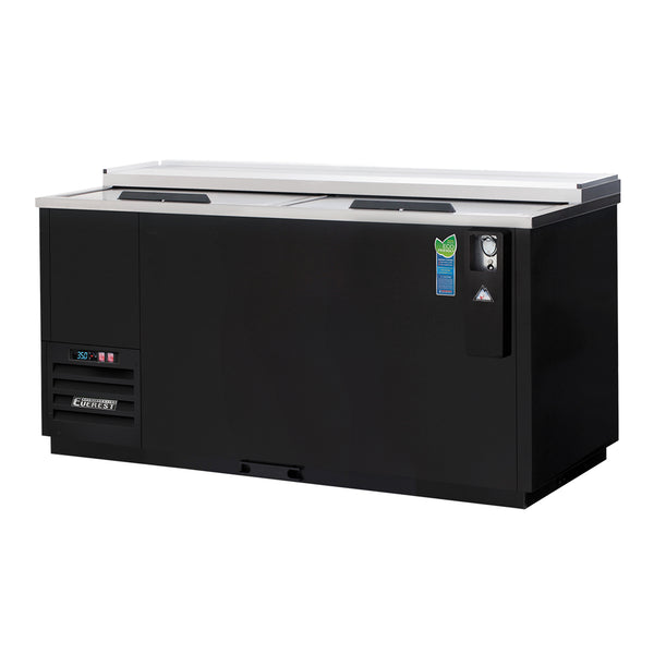 Everest EBC65 64 5/8" Horizontal Bottle Coolers 2 Doors, Black Exterior, 21 cu. ft.