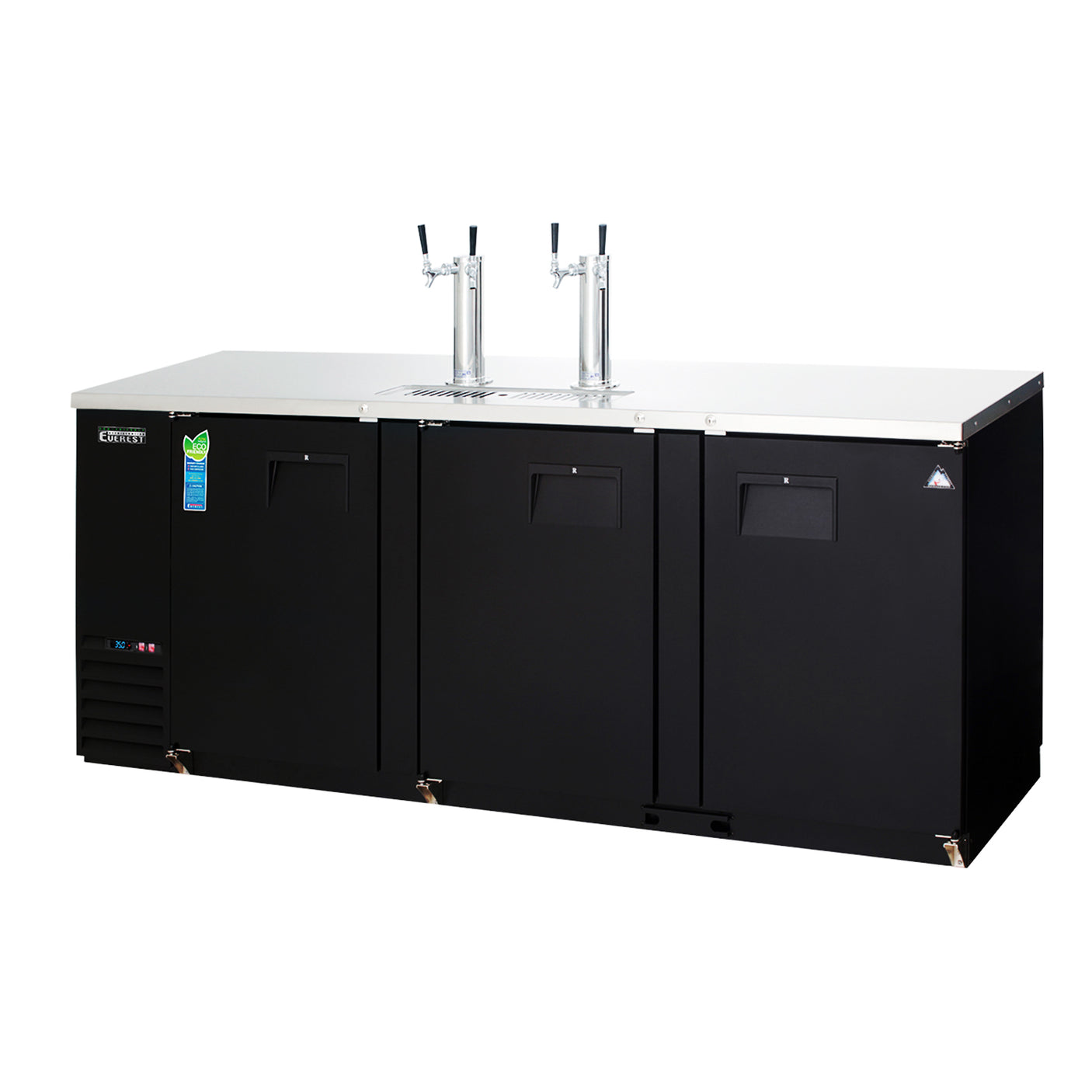 Everest EBD4 89 1/4" Direct Draw Keg Refrigerator, 3 Solid Doors, 32 cu. ft.