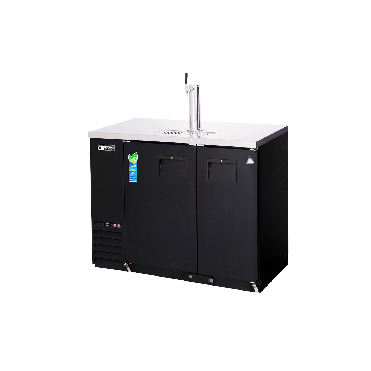 Everest EBDS2-BB-24 49" Direct Draw Keg Refrigerator, 2 Solid Doors, 13 cu. ft.