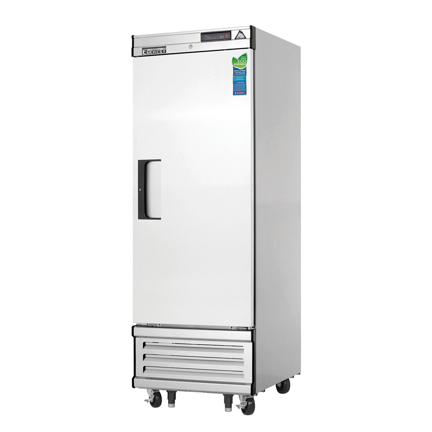 Everest EBF1 27" Stainless Steel 21 cu. ft Reach-In Freezer, Solid Door, Bottom Mount