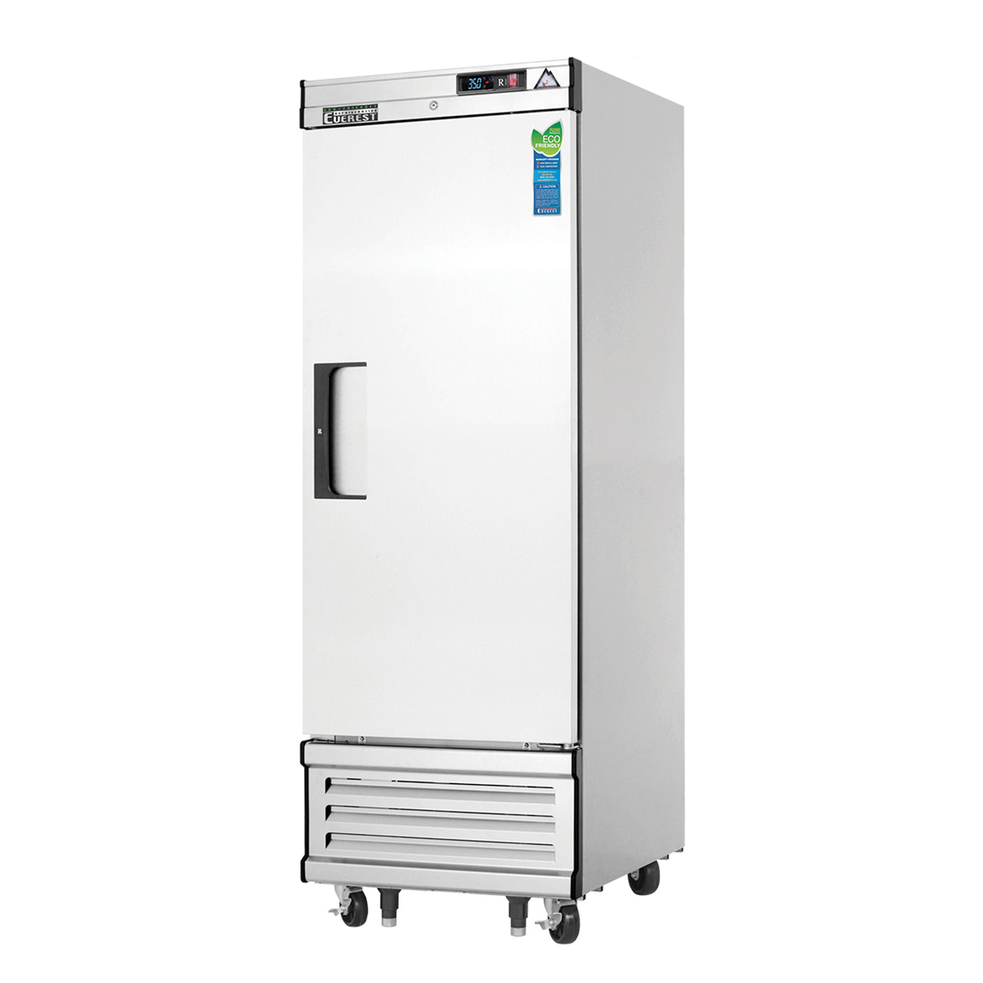 Everest EBR1 27" Stainless Steel 21 cu. ft Reach-In Refrigerator, Solid Full Door, Bottom Mount