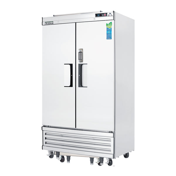 Everest EBR2-LAB 54 1/10" Laboratory Refrigerator 2 Solid Full Door, Stainless Steel, 33 cu. ft.