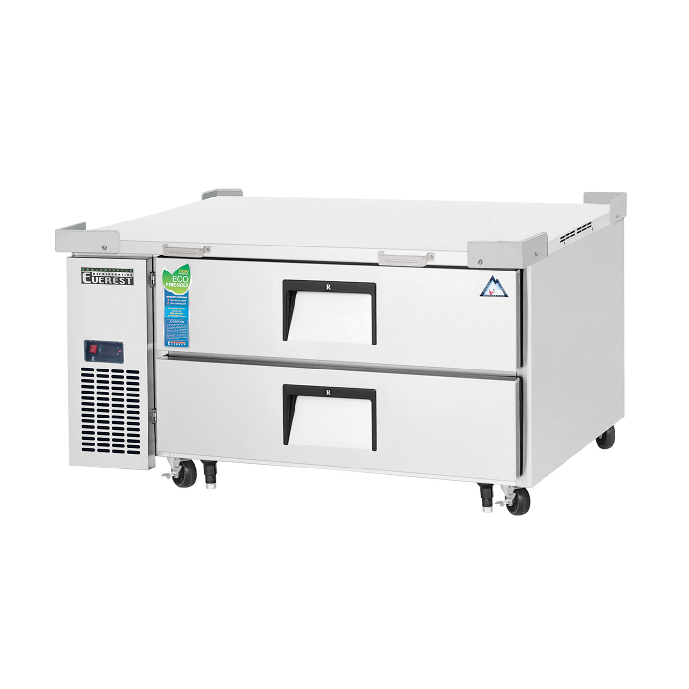 Everest ECB48D2 48 3/8" Stainless Steel Chef Base Refrigerator, 2 Drawers