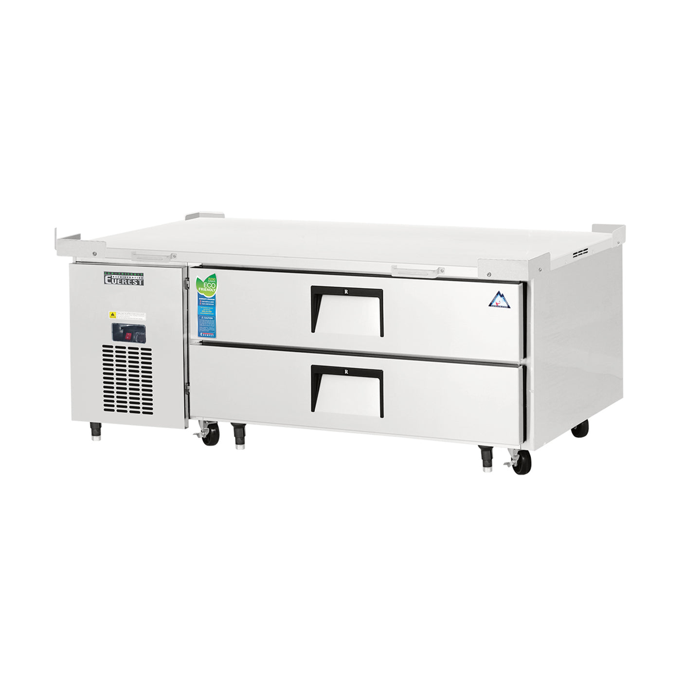 Everest ECB52-60D2 60" Stainless Steel Chef Base Refrigerator, 2 Drawers