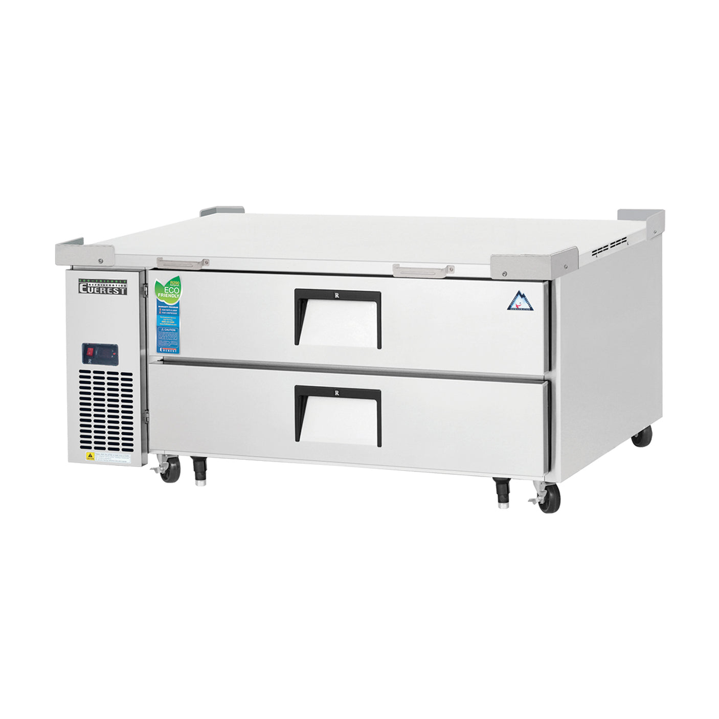 Everest ECB52D2 53 1/2" Stainless Steel Chef Base Refrigerator, 2 Drawers