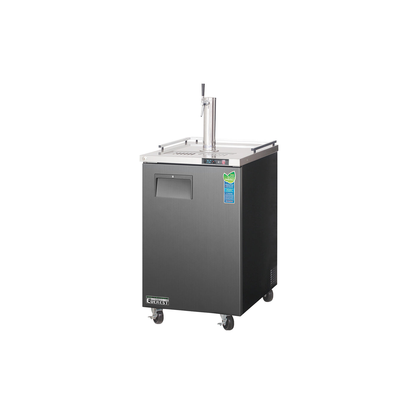 Everest ECF1 23 1/2" Black Nitro Cold Brew Coffee Dispenser, 8 cu. ft.