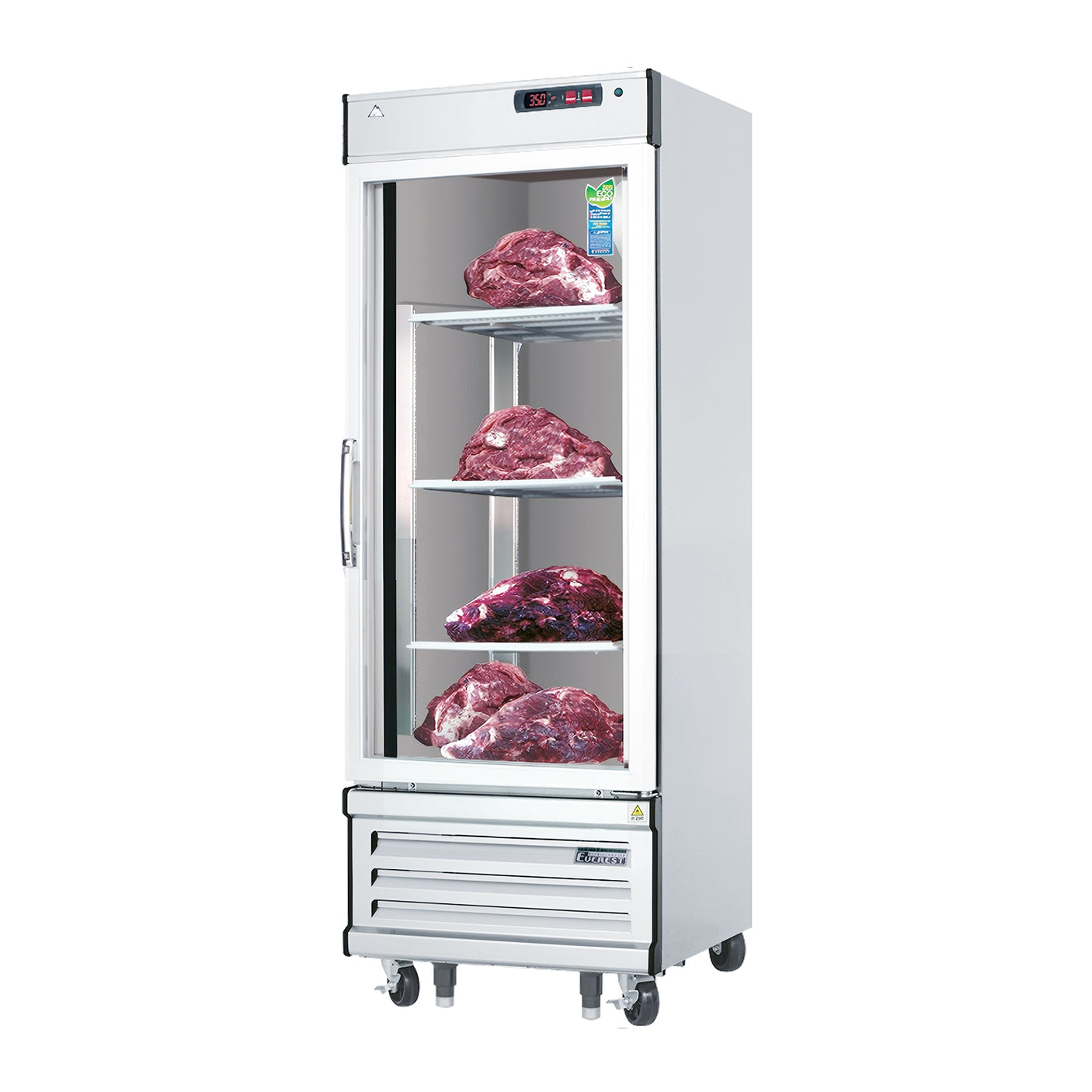 Everest EDA1-S 24" Stainless Steel 10 cu. ft Dry Ager & Thawing Refrigerator, Glass Full Door, Bottom Mount