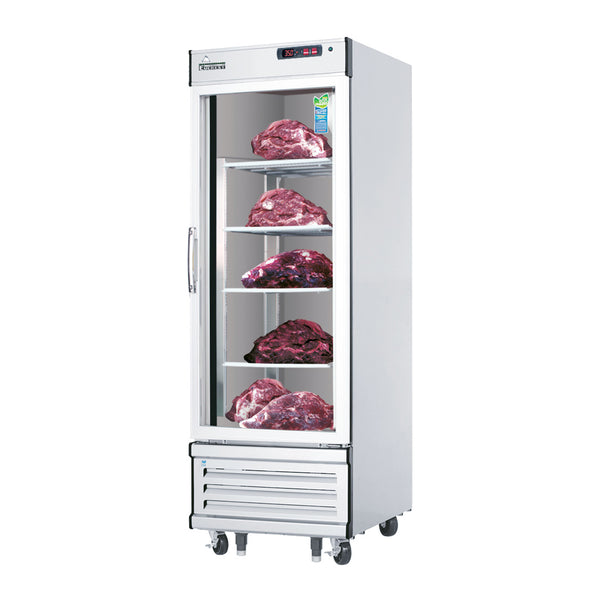 Everest EDA1 29 1/4" Dry Ager & Thawing Refrigerator with Glass Full Door, Bottom Mount, Stainless Steel, 22 cu. ft.