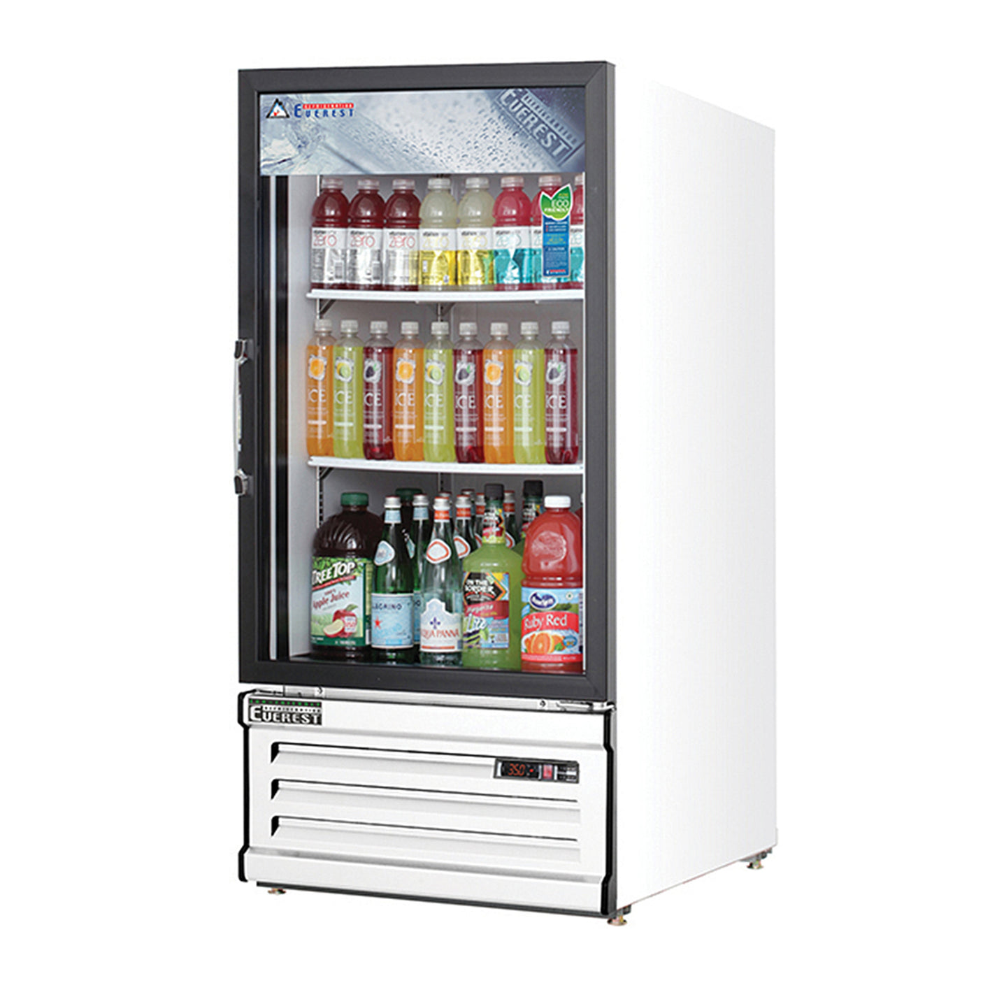 Everest EMGR8 24" White 8 cu. ft Refrigerator Merchandiser, 1 Glass Door