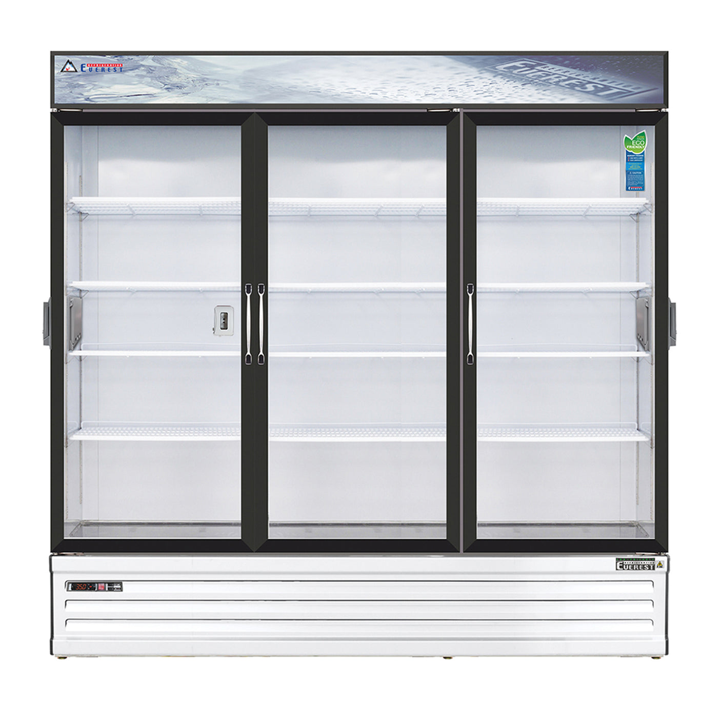 Everest EMGR69C 72 7/8" White 69 cu. ft Chromatography Refrigerator, Triple Swing Doors